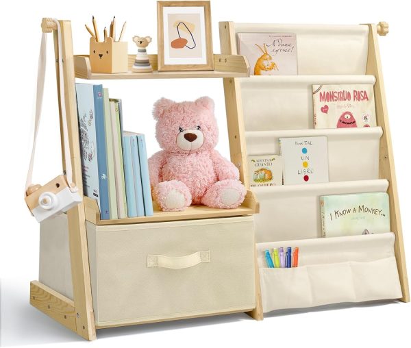 Bibliothèque montessori enfant avec rangement et étagères - Vins Rouges Harmonieux pour Chaque Occasion