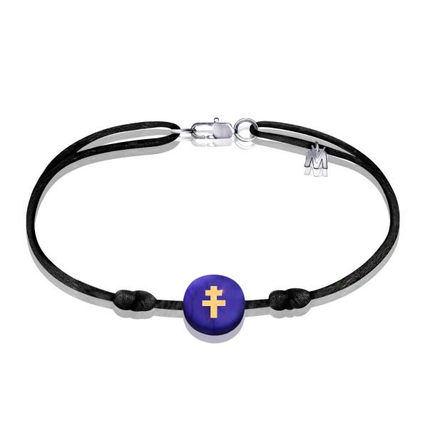 Bracelet croix de Lorraine bleu Michaël Vessière - Vins Rouges Harmonieux pour Chaque Occasion