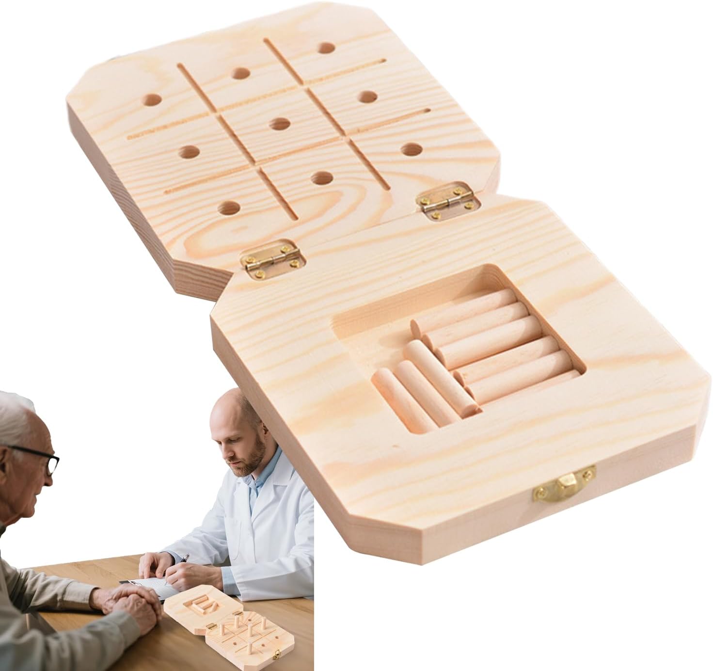 Boîtier en bois à 9 trous pour coordination et dextérité - Vins Rouges Harmonieux pour Chaque Occasion Boîtier en bois à 9 trous pour coordination et dextérité - Vins Rouges Harmonieux pour Chaque Occasion
