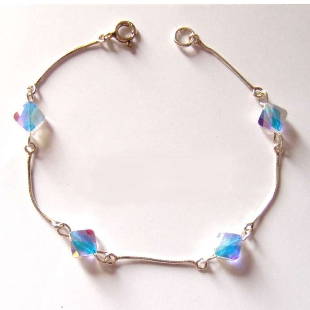 Bracelet femme en argent massif et cristaux aurore boréale - Vins Rouges Harmonieux pour Chaque Occasion Bracelet femme en argent massif et cristaux aurore boréale - Vins Rouges Harmonieux pour Chaque Occasion