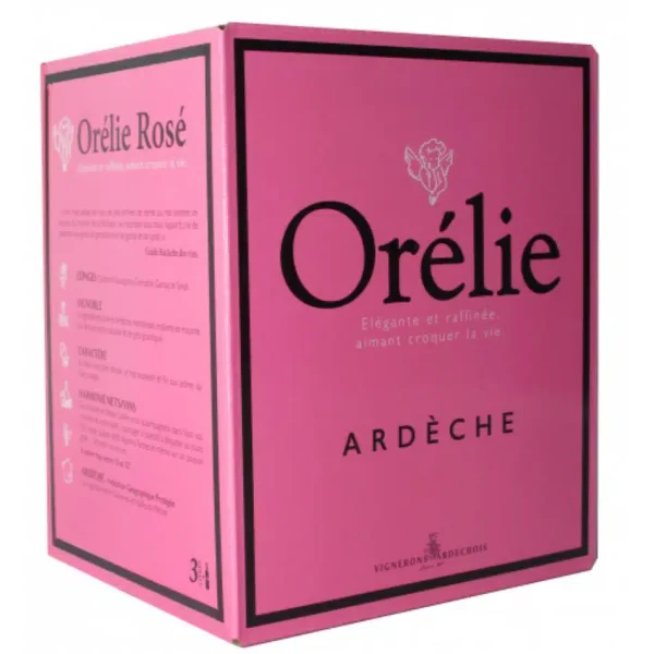 Bib 3L Orélie Rosé – Vignerons Ardéchois - Vins Rouges Harmonieux pour Chaque Occasion