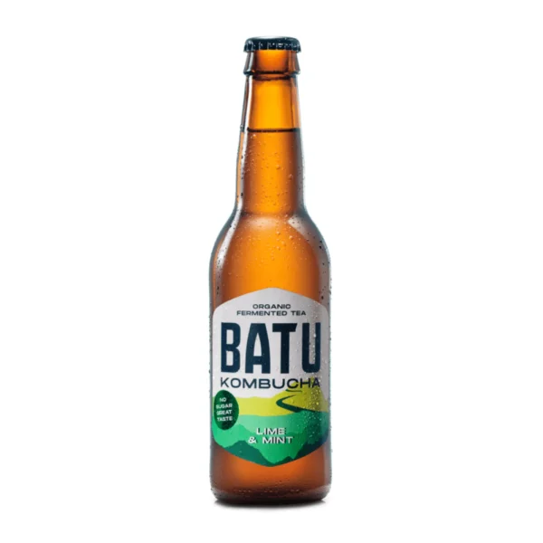 Batu Kombucha Lime&Mint fles (12x 33cl) - Vins Rouges Harmonieux pour Chaque Occasion
