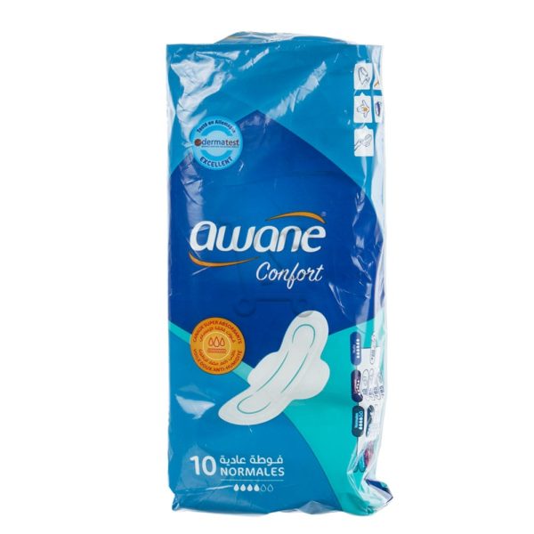 Awane Confort Serviettes Hygiéniques Normales (10 Pièces) - Vins Rouges Harmonieux pour Chaque Occasion