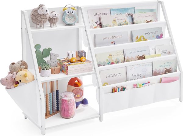 Bibliothèque Montessori pour enfants avec rangement et pochette latérale - Vins Rouges Harmonieux pour Chaque Occasion