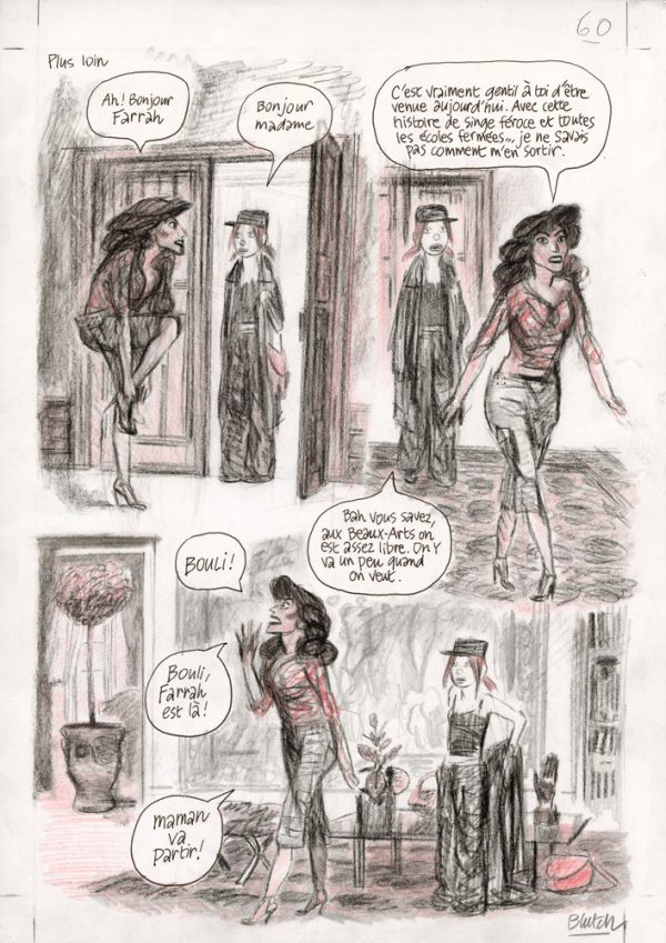 BLUTCH – La Volupté – planche originale 60 - Vins Rouges Harmonieux pour Chaque Occasion