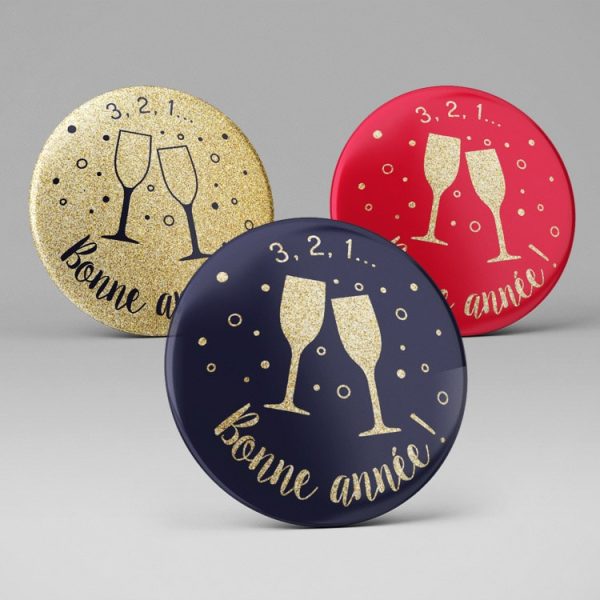 Badge bonne année ! - Vins Rouges Harmonieux pour Chaque Occasion