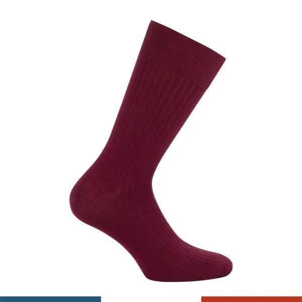 Chaussettes mi-hautes Fil d’Ecosse homme - Vins Rouges Harmonieux pour Chaque Occasion