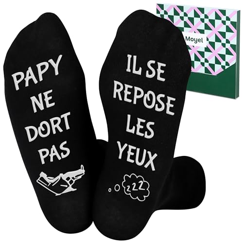 Chaussettes humoristique « Super Papy » - Vins Rouges Harmonieux pour Chaque Occasion
