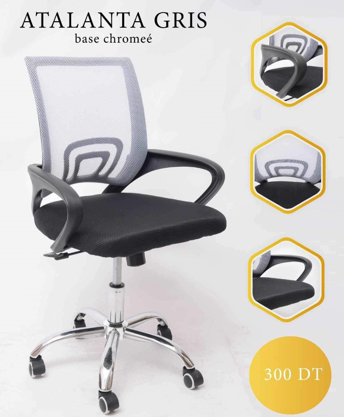 Chaise de bureau ATALANTA GRIS - Vins Rouges Harmonieux pour Chaque Occasion Chaise de bureau ATALANTA GRIS - Vins Rouges Harmonieux pour Chaque Occasion