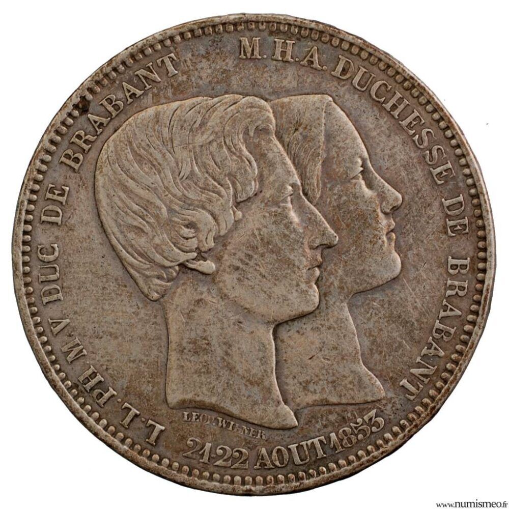 Belgique module 5 francs 1853 - Vins Rouges Harmonieux pour Chaque Occasion Belgique module 5 francs 1853 - Vins Rouges Harmonieux pour Chaque Occasion