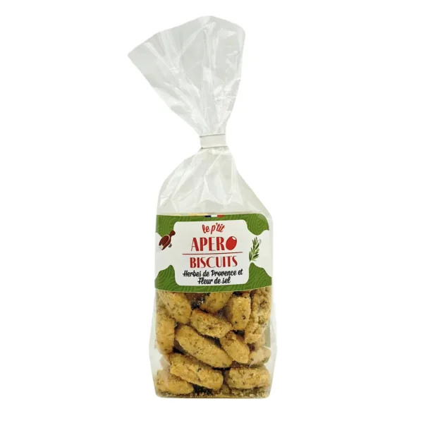 Biscuits à la fleur de sel et herbes de Provence 100g - Vins Rouges Harmonieux pour Chaque Occasion