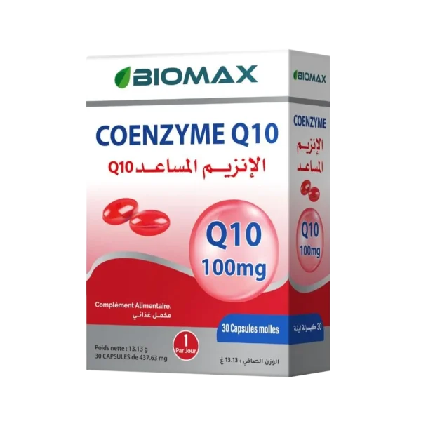 Biomax Coenzyme Q10 100mg – 30 Capsules - Vins Rouges Harmonieux pour Chaque Occasion