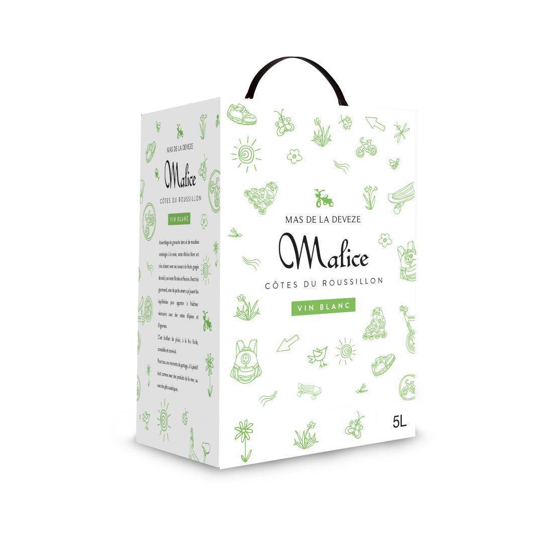BAG IN BOX 5L MALICE BLANC 2022 - Vins Rouges Harmonieux pour Chaque Occasion BAG IN BOX 5L MALICE BLANC 2022 - Vins Rouges Harmonieux pour Chaque Occasion