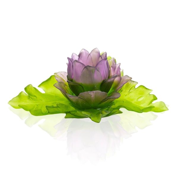 Centre de Table Duo Jardin de Lotus Daum - Vins Rouges Harmonieux pour Chaque Occasion