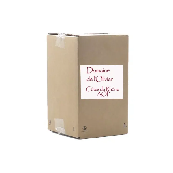Bib 5 L Côtes du Rhône Domaine de l&rsquo;Olivier - Vins Rouges Harmonieux pour Chaque Occasion