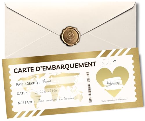 Carte à Gratter Voyage Surprise-Billet Avion Personnalisable - Vins Rouges Harmonieux pour Chaque Occasion Carte à Gratter Voyage Surprise-Billet Avion Personnalisable - Vins Rouges Harmonieux pour Chaque Occasion