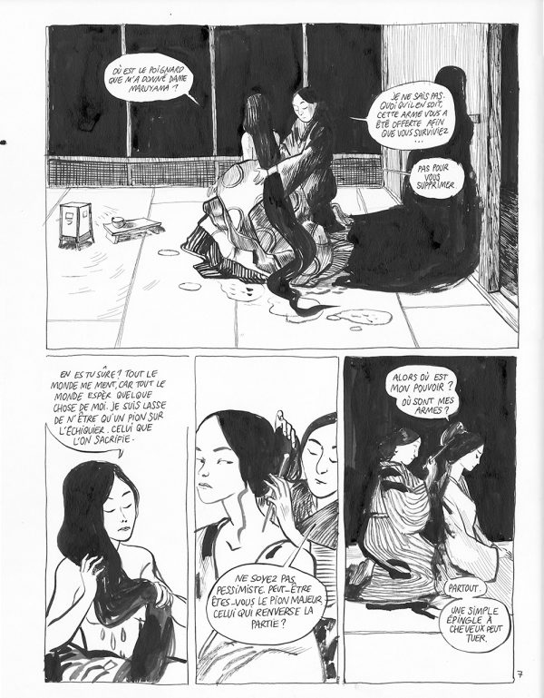 BENJAMIN BACHELIER – Le clan des Otori – planche originale 7, tome 3 - Vins Rouges Harmonieux pour Chaque Occasion