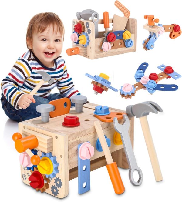 Boite à Outils en Bois Montessori pour Enfants de 3 à 5 ans - Vins Rouges Harmonieux pour Chaque Occasion