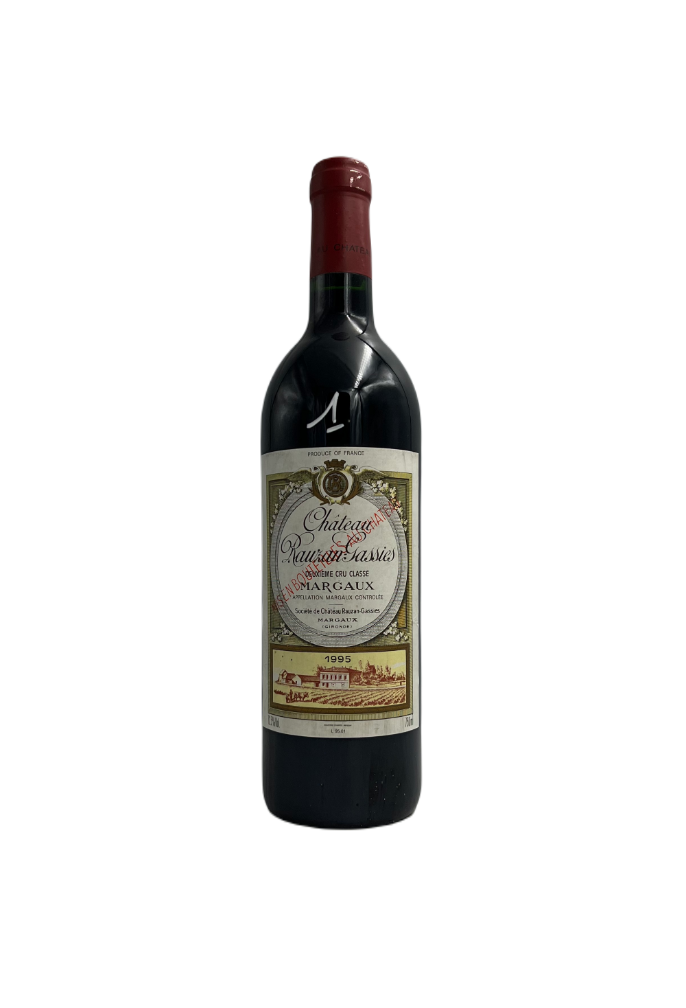 Chateau Rauzan Gassies Rouge 1995 (Margaux – Bordeaux) - Vins Rouges Harmonieux pour Chaque Occasion Chateau Rauzan Gassies Rouge 1995 (Margaux – Bordeaux) - Vins Rouges Harmonieux pour Chaque Occasion