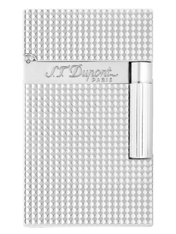 Briquet S.T. Dupont Ligne 2 Pointe De Diamant Argenté - Vins Rouges Harmonieux pour Chaque Occasion